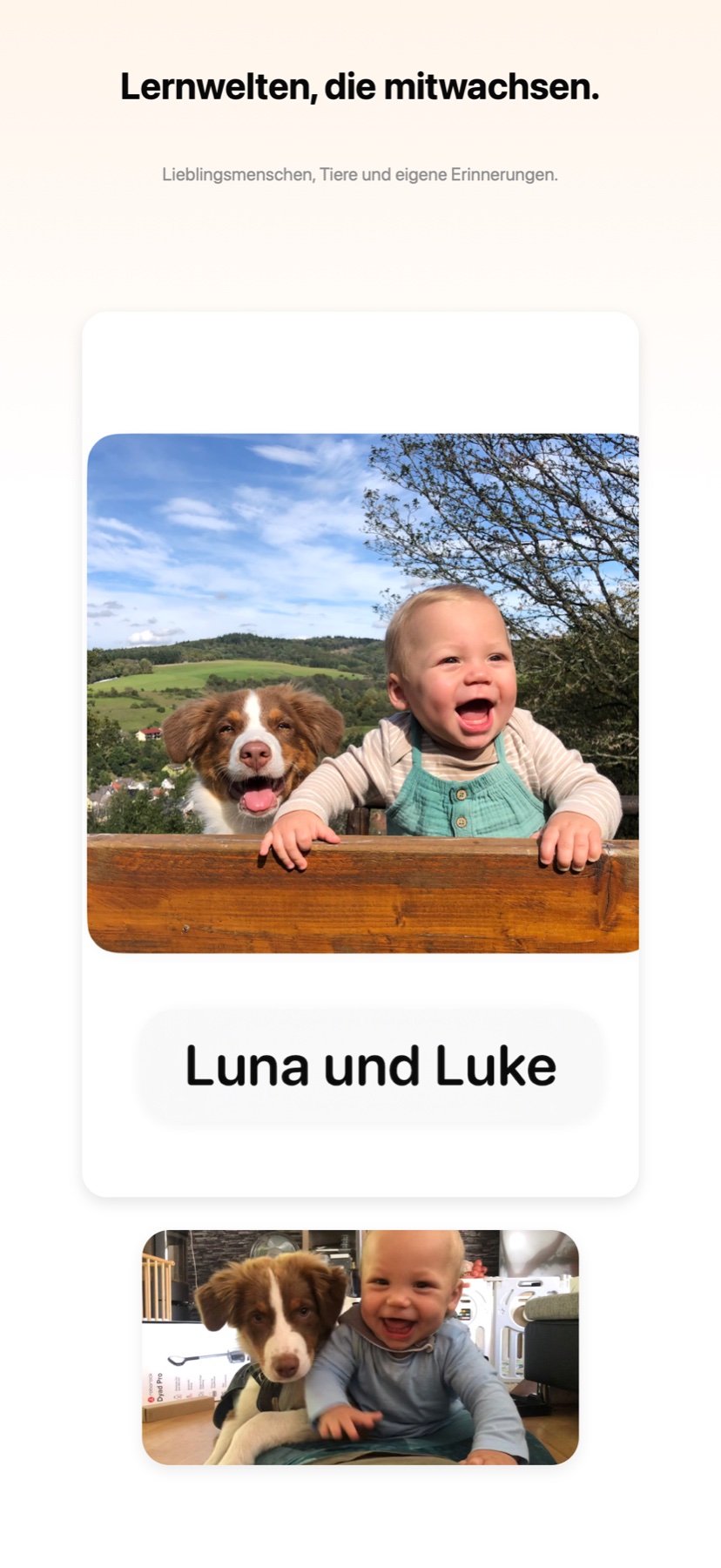 Eigene Lernwelten mit Familie und vertrauten Bildern