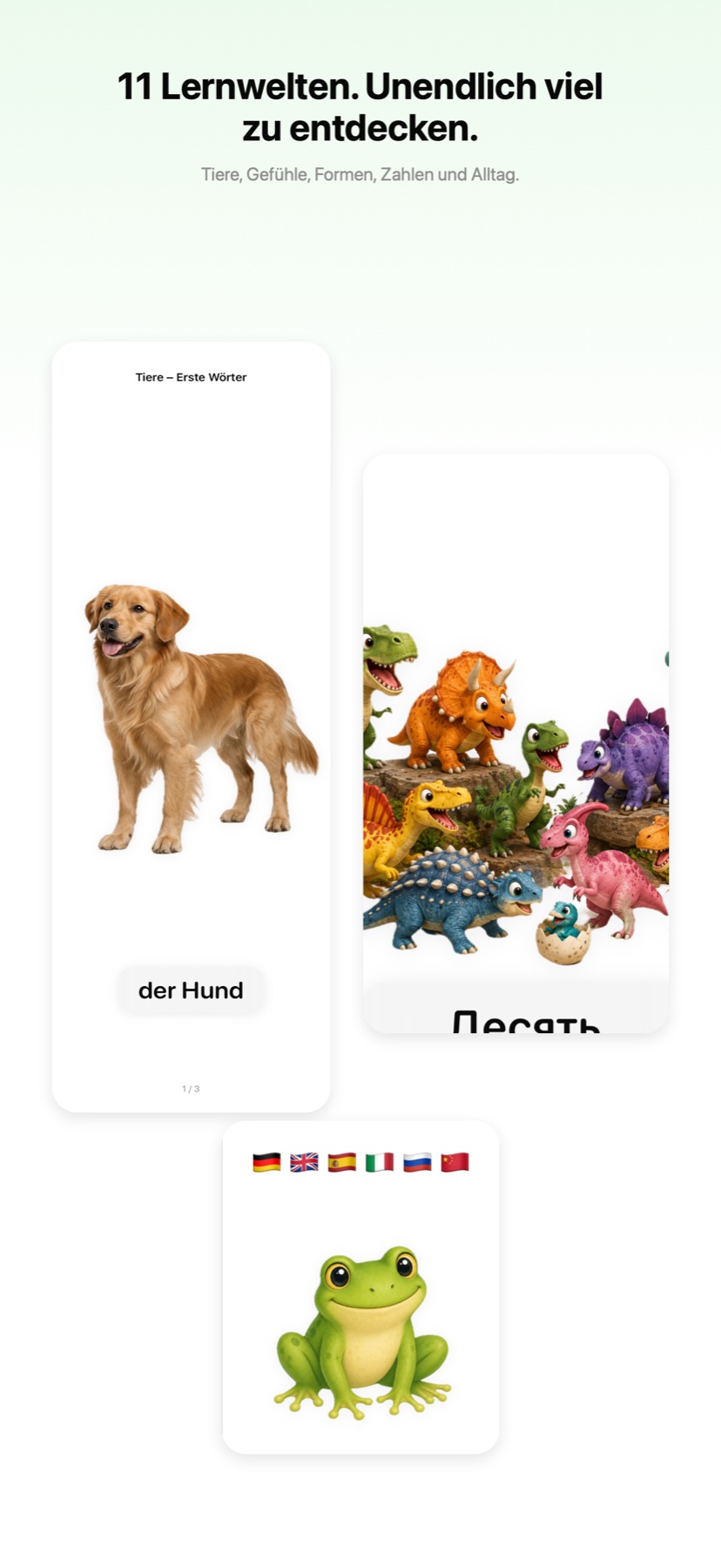 BabbbleBuddy Lernwelten mit ersten Wörtern